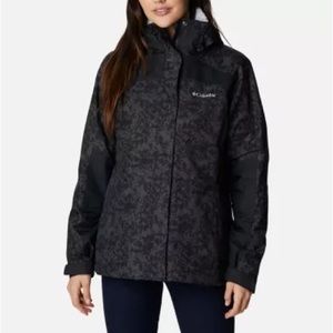 Columbia Women's Tunnel Falls Interchange Jacket, Black Florescence Print, small